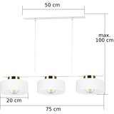  Luster na kablu IGNIA 3xE27/60W/230V bela/zlatna | Eponuda.com