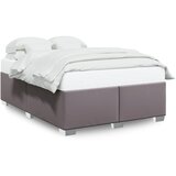 vidaXL Posteljni okvir siv 140x200 cm umetno usnje | Shoptok.si