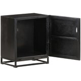 Furnova Nočna omarica črna 40x30x50 cm trden akacijev in mangov les, (21928057) | Shoptok.si