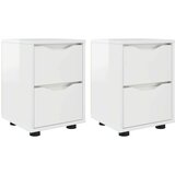  Noćni ormarići 2 pcs Visoki sjaj bijela 30,5 x 30 x 43 cm | shoptok.hr