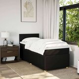vidaXL Box spring postelja z vzmetnico črn 90x190 cm blago | Shoptok.si