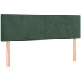 The Living Store Posteljno vzglavje 2 kosa temno zeleno 72x5x78/88 cm žamet - Vzglavje, (21488031) | Shoptok.si