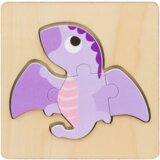  Drvena slagalica sa motivima dinosaura 11 x 11cm - uzorak šaljemo nasumično | shoptok.hr