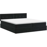  Podesivi krevet s madracem Crna 200 x 200 cm Baršun - Crna 200 x 200 cm Prošiveno gumbima | shoptok.hr