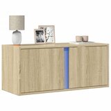 vidaXL Stenska TV omarica z LED lučkami sonoma hrast 80x31x35 cm Cene