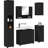  Set namještaja za kupaonicu 5 kom. Crna 35 x 30 x 192 cm | shoptok.hr