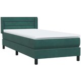 Box spring postelja z vzmetnico temno zelena 80x220 cm žamet, (21791338) | Shoptok.si