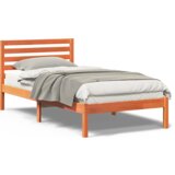  Konstrukcija postelje z vzglavjem Voskast rjav 90 x 190 cm, (5000128175) | Shoptok.si