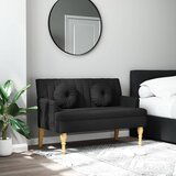 vidaXL klop z blazinami črna 113x64,5x75,5 cm blago | Shoptok.si