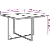  5-dijelni vrtni blagovaonski set od poliratana sivi Siva 109 cm table length | shoptok.hr