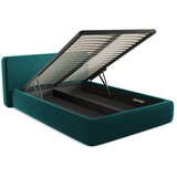 Makamii Tirkizni tapecirani bračni krevet s prostorom za odlaganje s podnicom 160x200 cm Kiana – | shoptok.hr