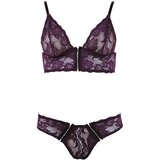 Cottelli - Komplet grudnjaka s cvjetnim čipkama (ljubičasti) - XL | shoptok.hr