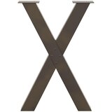  Noge za blagovaonski stol u obliku slova X, 2 kom, prirodni čelik, 50 x (72-73) cm, čelik | shoptok.hr