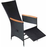  7-dijelni vrtni blagovaonski set od poliratana crni | shoptok.hr