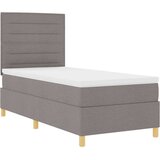  Box Spring postelja z vzmetnico & LED Taupe 80x200 cm Tkanina, (22156518) | Shoptok.si