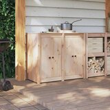vidaXL Vrata za zunanjo kuhinjo 2 kosa 50x9x82 cm iz trdnega borovega lesa | Shoptok.si
