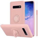 Cadorabo Ohišje, združljiv s Samsungom v tekoči roza barvi - zaščitni pokrov iz fleksibilnega silikona TPU z obročem, (20583424) Cene