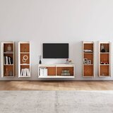 TV ormarići 5 kom bijeli od masivne borovine | shoptok.hr