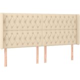  Uzglavlje s ušima krem 183x16x118/128 cm od tkanine | shoptok.hr