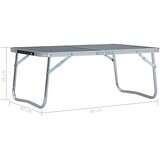  Sklopivi stol za kampiranje sivi aluminijski 60 x 40 cm | shoptok.hr