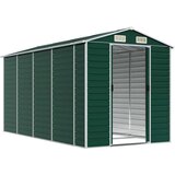 vidaXL Vrtno spremište zeleno 191 x 385 x 198 cm od pocinčanog čelika | shoptok.hr
