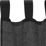 Voile zavjese s gornjim jezičkom 2 kom crne | shoptok.hr