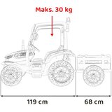  Dječji traktor na akumulator BLAST s prikolicom, plavi | shoptok.hr
