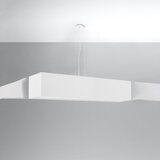 Nice Lamps Bela viseča svetilka s steklenim senčnikom/s tekstilnim senčnikom Gryfin – | Shoptok.si