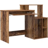 vidaXL Miza s Shranjevanjem Stari Les 120.5x44x88.5 cm Inženirski Les | Shoptok.si