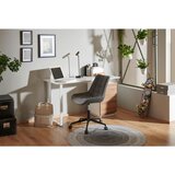Hom`in pisalna miza leseni material bela, barve hrasta | Shoptok.si