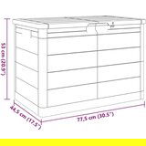 vidaXL Zunanja škatla za blazine siva 77,5x44,5x53 cm PP | Shoptok.si