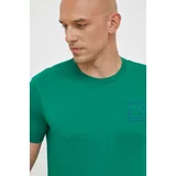 Armani Exchange Bombažna kratka majica zelena barva