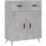 vidaXL Komoda betonsko siva 69,5x34x90 cm inženirski les | Shoptok.si