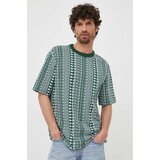 Lacoste Bombažna kratka majica x Netflix zelena barva | Shoptok.si
