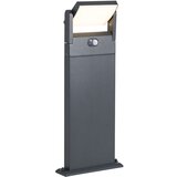 QAZQA Zunanja stebrna svetilka temno siva s senzorjem gibanja 60 cm IP54 solarna - Judge | Shoptok.si