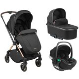 Kikka Boo kolica lanah 3in1 premium set sa auto sedištem i-trail i-size i tvrdom korpom black Cene
