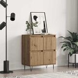 vidaXL Strani šal Rjava 60 x 35 x 70 cm Konstruiran les Cene