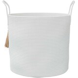  Košara za pohranu bijela Ø40x35 cm pamučna | Shoptok.si