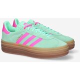 Adidas Nizke superge 'Gazelle Bold' zlata / travnato zelena / roza | Shoptok.si