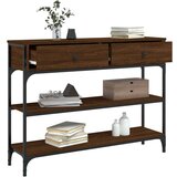  Konzolni stol smeđa boja hrasta 100x25x75 cm konstruirano drvo | shoptok.hr