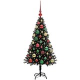  Božićno drvce s 150 LED svjetlima s stalakom Crna 120 cm PVC | shoptok.hr