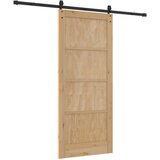  Klizna vrata ORKDAL 86 x 198,5 cm Masivna borovina Prirodna | shoptok.hr