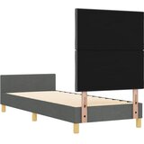  Krevetna konstrukcija Tamno siva 80 x 200 cm tkanina | shoptok.hr