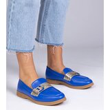 Gemre Blue faux leather moccasins with rhinestones Berita | Shoptok.si
