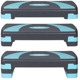 Rebel ACTIVE Step klupa za aerobik i fitnes sa 3 nivoa visine szaro-plava RBA-3225-BL | Eponuda.com