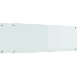  Kuhinjski zid 2 pcs Bijelo 110 x 40 cm Staklo otporno na udarce | shoptok.hr