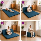 SOFA na razvlačenje 140 x 67 x 15 cm Plava | shoptok.hr