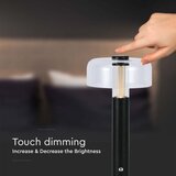  LED prigušiva punjiva stona lampa LED/1W/5V 3000K 1800 mAh crna | Eponuda.com