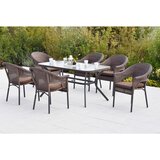 Gardenson VRTNA GARNITURA RAVENNA aluminij barve grafita, temno rjava | Shoptok.si