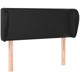 Maison Chic posteljno vzglavje - vzglavna omarica - nočna omarica z ušesi črno 93x23x78/88 cm umetno usnje, (21708336) Cene